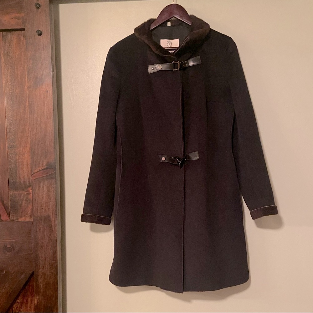 Vintage Cashmere + Genuine Shearling Womens coat | Made in Italy | Diane Firsten